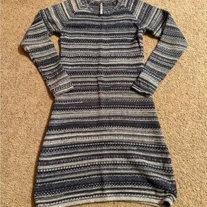 Striped Knit Sweater Dress